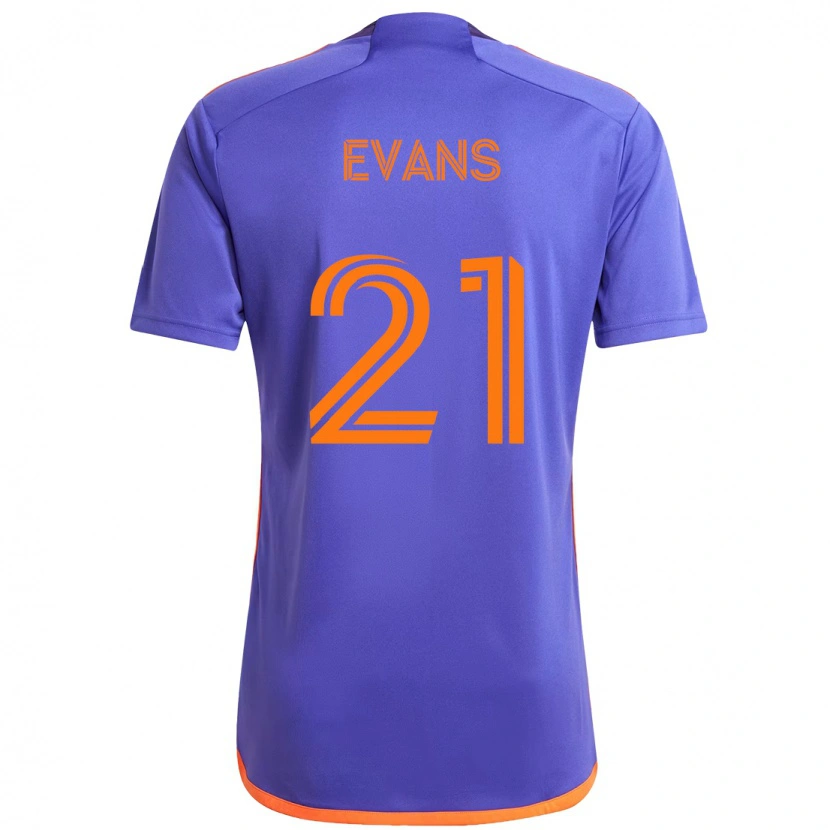 Danxen Kinder Jacob Evans #21 Orange Weiß Auswärtstrikot Trikot 2025/26 T-Shirt Schweiz