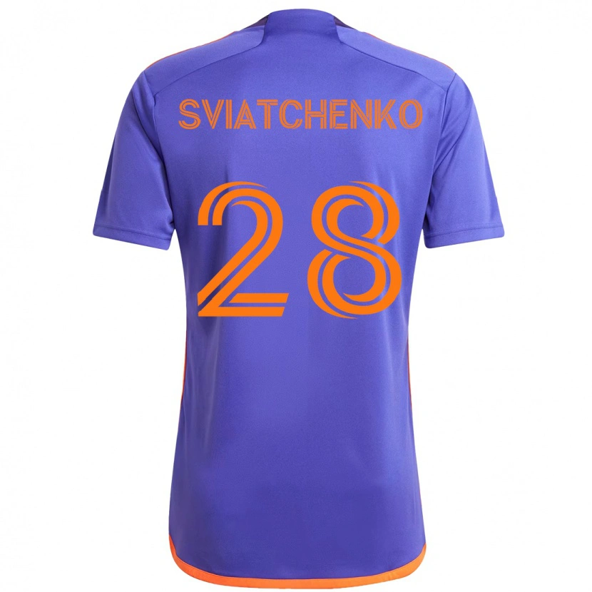 Danxen Kinder Erik Sviatchenko #28 Orange Weiß Auswärtstrikot Trikot 2025/26 T-Shirt Schweiz