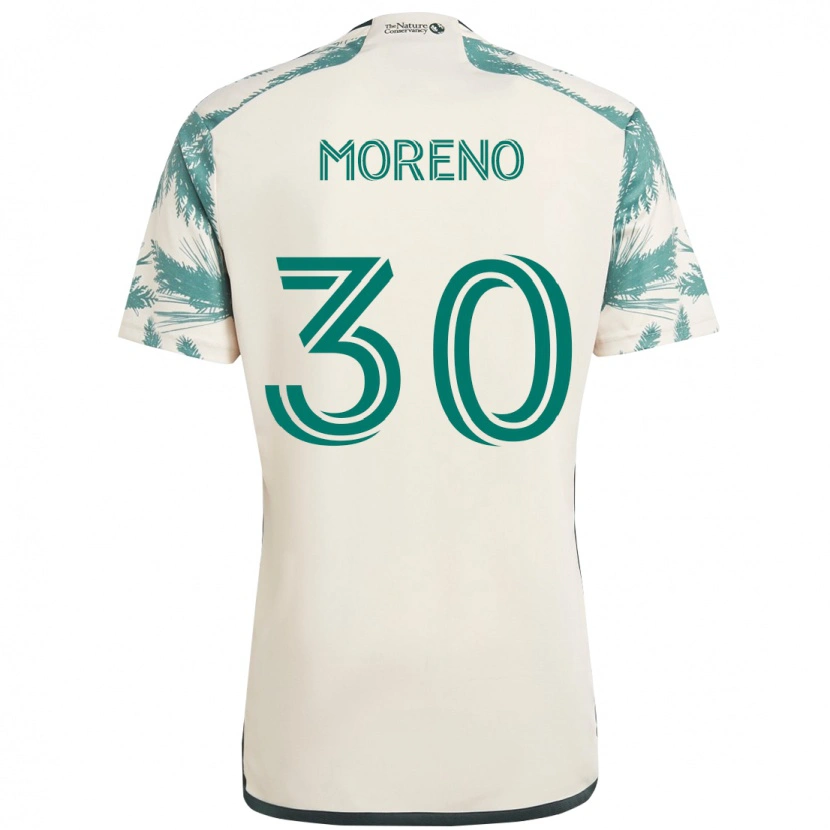 Danxen Kinder Santiago Moreno #30 Schwarz Braun Auswärtstrikot Trikot 2025/26 T-Shirt Schweiz