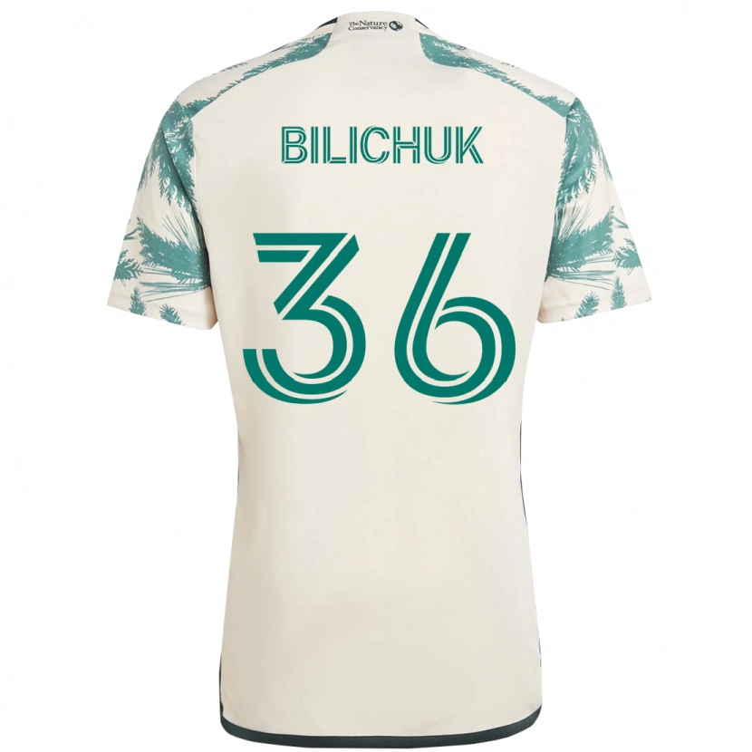 Danxen Kinder Ryan Bilichuk #36 Schwarz Braun Auswärtstrikot Trikot 2025/26 T-Shirt Schweiz