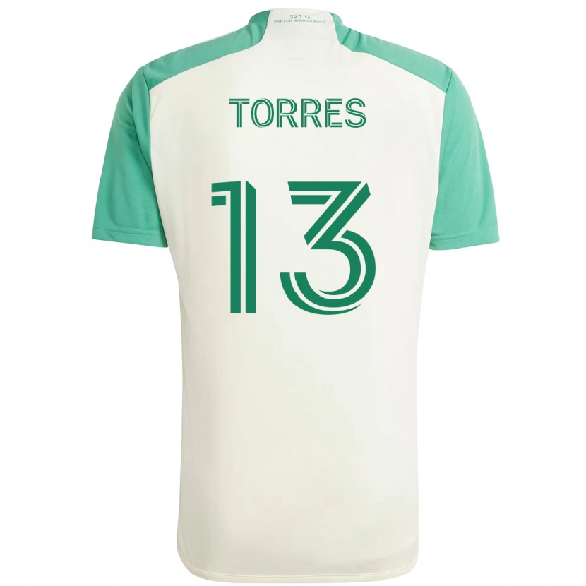 Danxen Kinder Leo Torres #13 Grün Schwarz Auswärtstrikot Trikot 2025/26 T-Shirt Schweiz