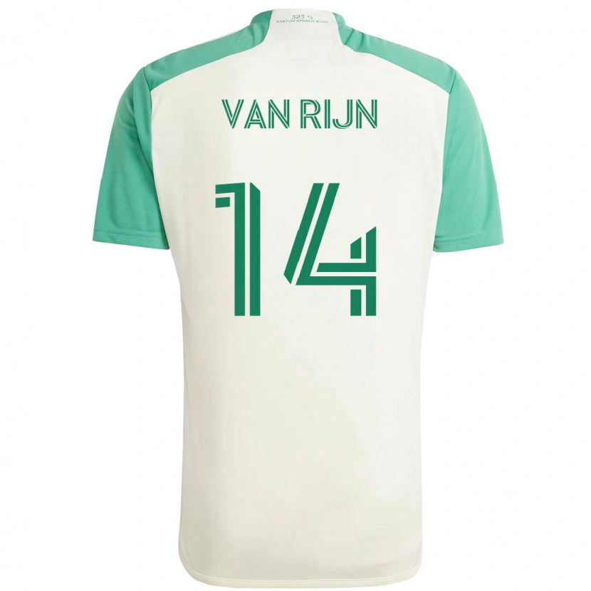 Danxen Kinder Nico Van Rijn #14 Grün Schwarz Auswärtstrikot Trikot 2025/26 T-Shirt Schweiz