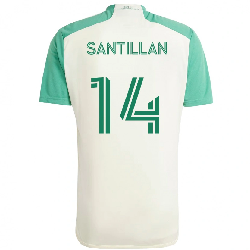 Danxen Kinder Jonathan Santillan #14 Grün Schwarz Auswärtstrikot Trikot 2025/26 T-Shirt Schweiz