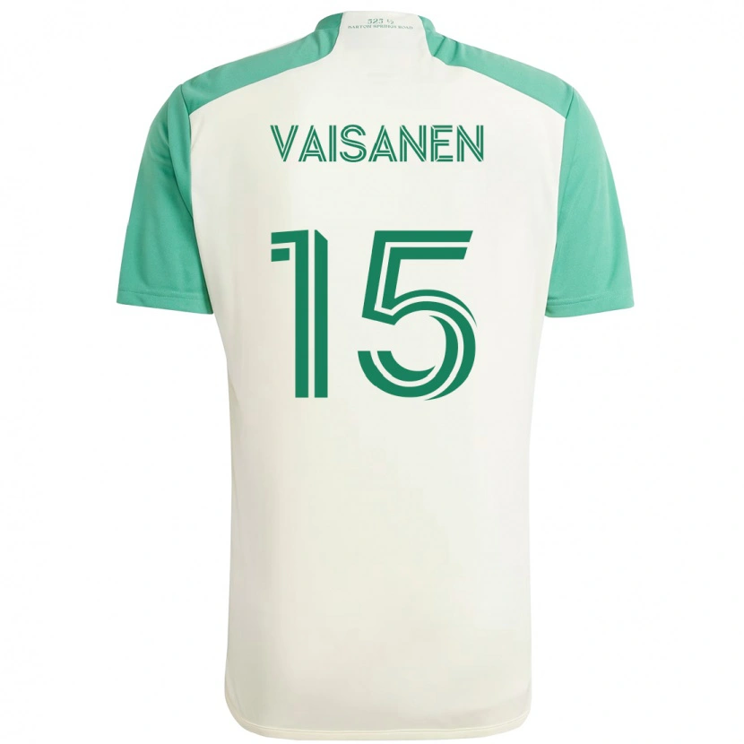 Danxen Kinder Leo Väisänen #15 Grün Schwarz Auswärtstrikot Trikot 2025/26 T-Shirt Schweiz