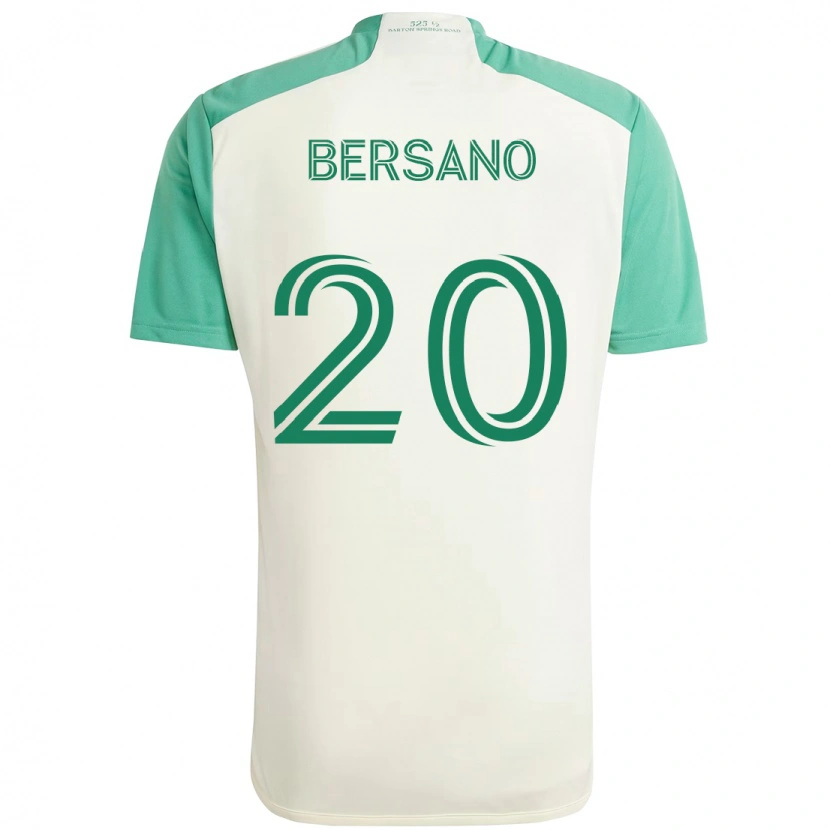 Danxen Kinder Matt Bersano #20 Grün Schwarz Auswärtstrikot Trikot 2025/26 T-Shirt Schweiz