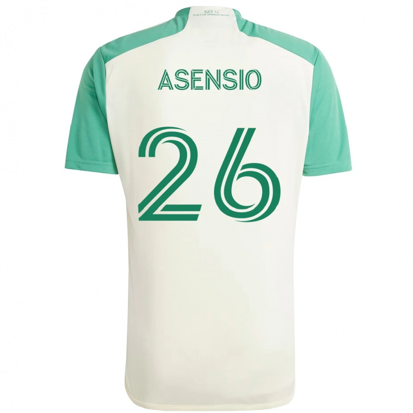 Danxen Kinder Charlie Asensio #26 Grün Schwarz Auswärtstrikot Trikot 2025/26 T-Shirt Schweiz