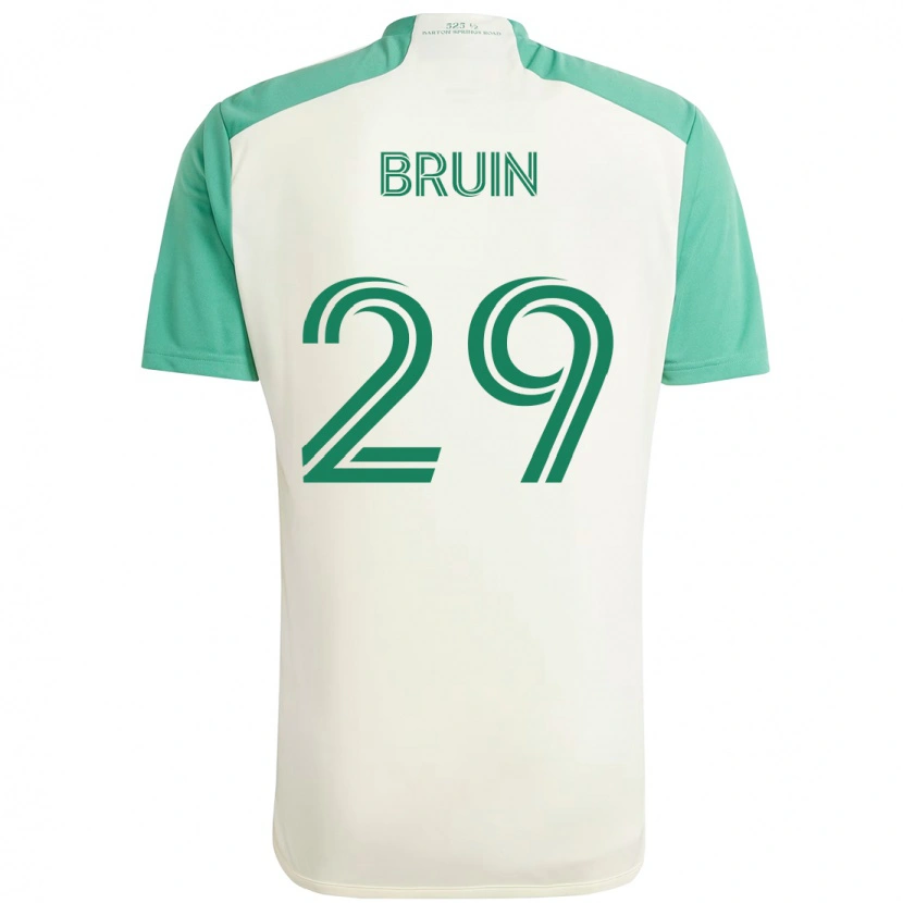 Danxen Kinder Will Bruin #29 Grün Schwarz Auswärtstrikot Trikot 2025/26 T-Shirt Schweiz