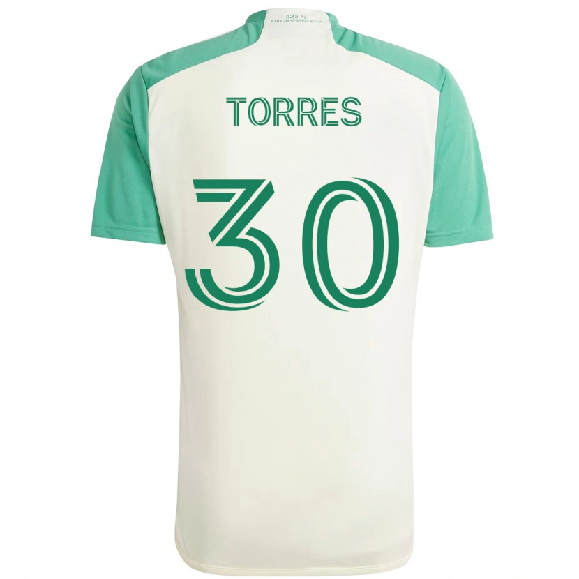 Danxen Kinder Ervin Torres #30 Grün Schwarz Auswärtstrikot Trikot 2025/26 T-Shirt Schweiz
