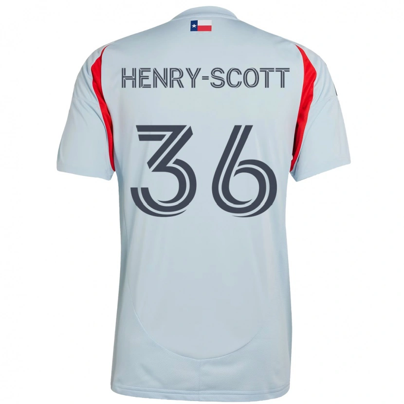 Danxen Kinder Malik Henry-Scott #36 Rot Marineblau Auswärtstrikot Trikot 2025/26 T-Shirt Schweiz
