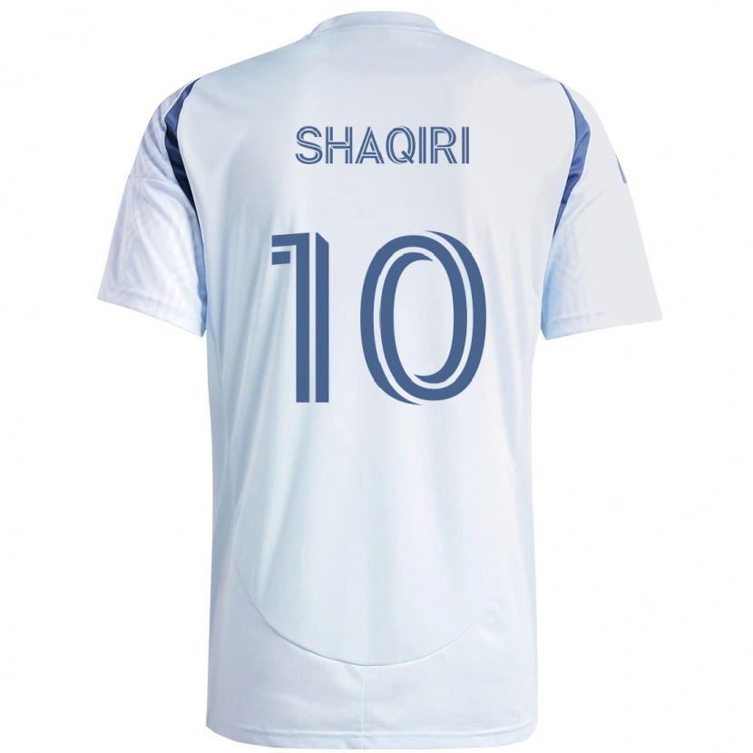 Danxen Kinder Xherdan Shaqiri #10 Rot Weiß Auswärtstrikot Trikot 2025/26 T-Shirt Schweiz