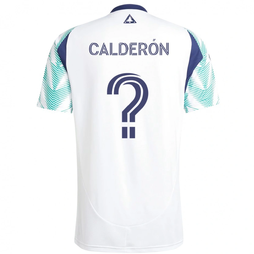 Danxen Kinder Gio Calderón #0 Weiß Blau Auswärtstrikot Trikot 2025/26 T-Shirt Schweiz