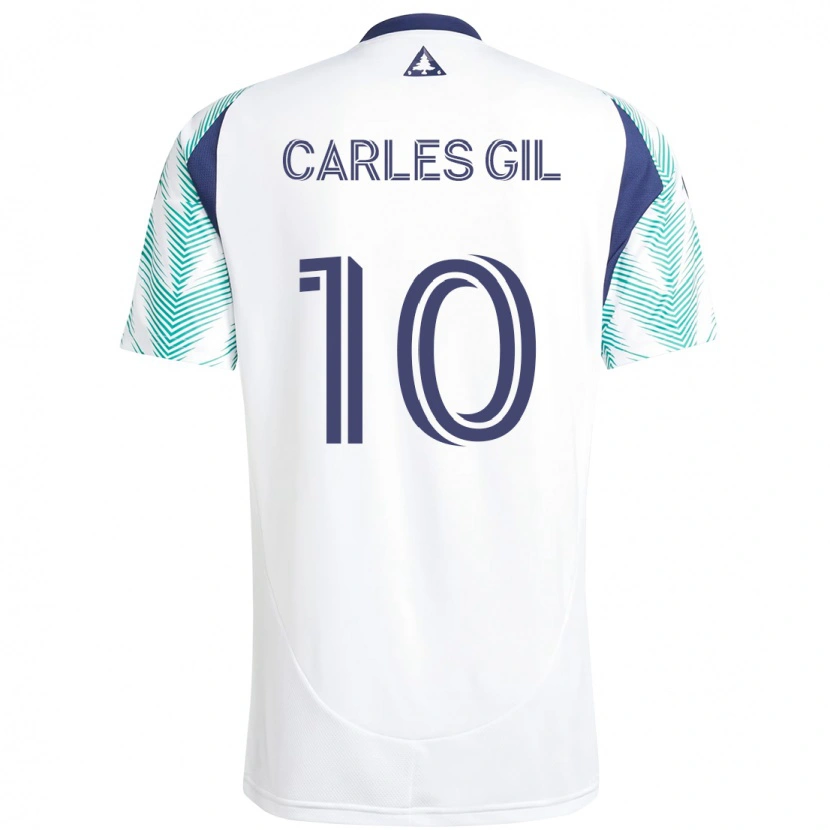 Danxen Kinder Carles Gil #10 Weiß Blau Auswärtstrikot Trikot 2025/26 T-Shirt Schweiz