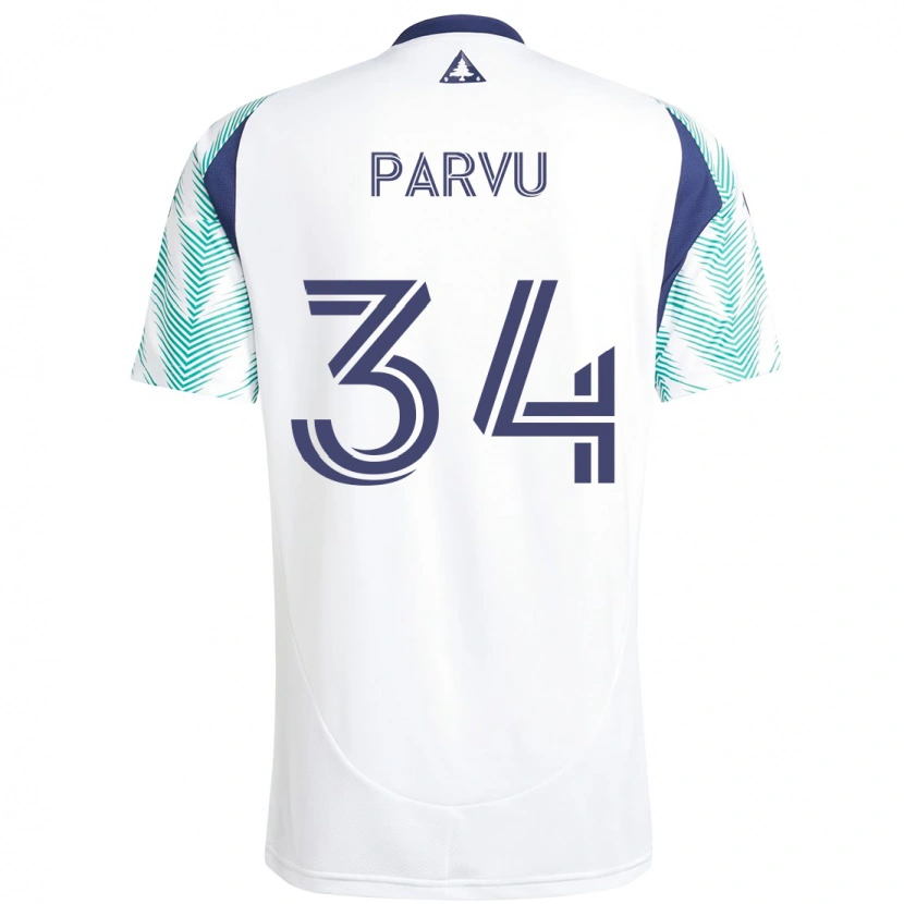 Danxen Kinder Alexandru Parvu #34 Weiß Blau Auswärtstrikot Trikot 2025/26 T-Shirt Schweiz