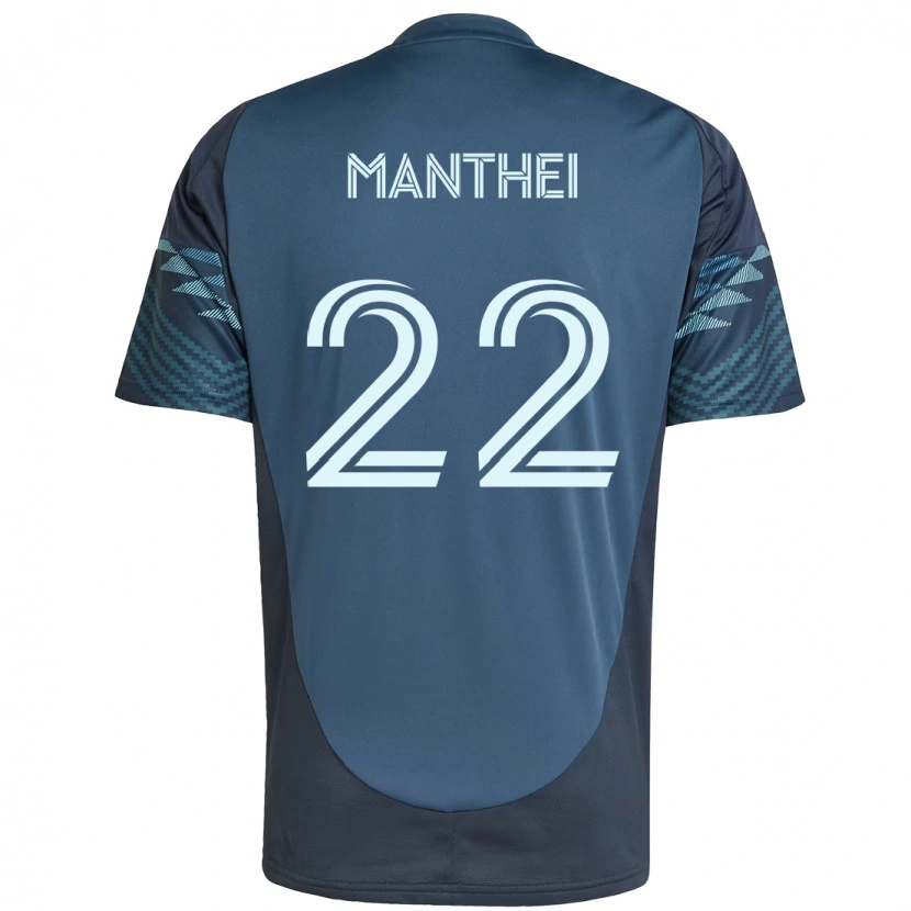 Danxen Kinder Leahi Manthei #22 Grün Weiß Auswärtstrikot Trikot 2025/26 T-Shirt Schweiz