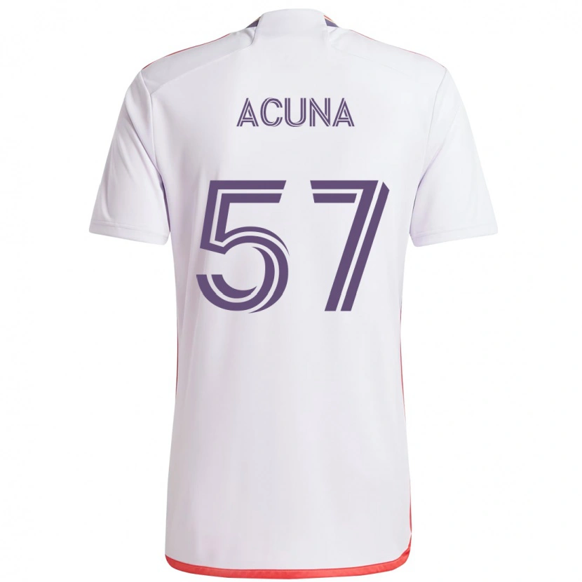 Danxen Kinder Cristofer Acuña #57 Lila Weiß Auswärtstrikot Trikot 2025/26 T-Shirt Schweiz