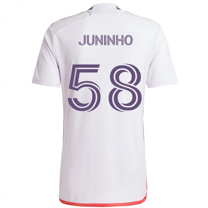 Danxen Kinder Juninho #58 Lila Weiß Auswärtstrikot Trikot 2025/26 T-Shirt Schweiz