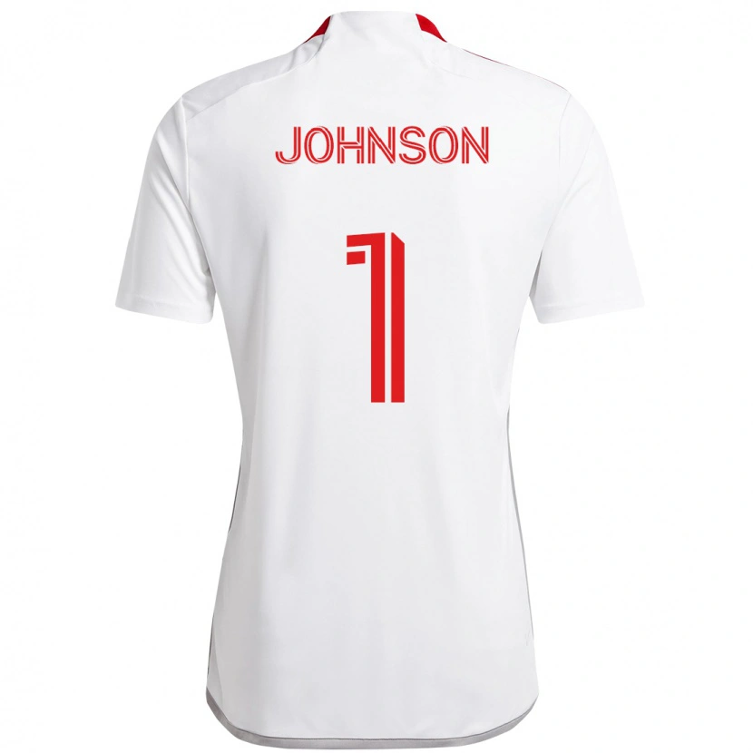 Danxen Kinder Sean Johnson #1 Rot Weiß Auswärtstrikot Trikot 2025/26 T-Shirt Schweiz