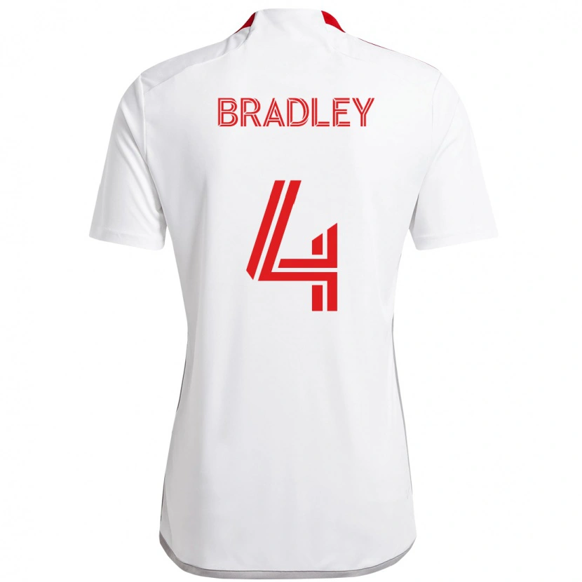Danxen Kinder Michael Bradley #4 Rot Weiß Auswärtstrikot Trikot 2025/26 T-Shirt Schweiz