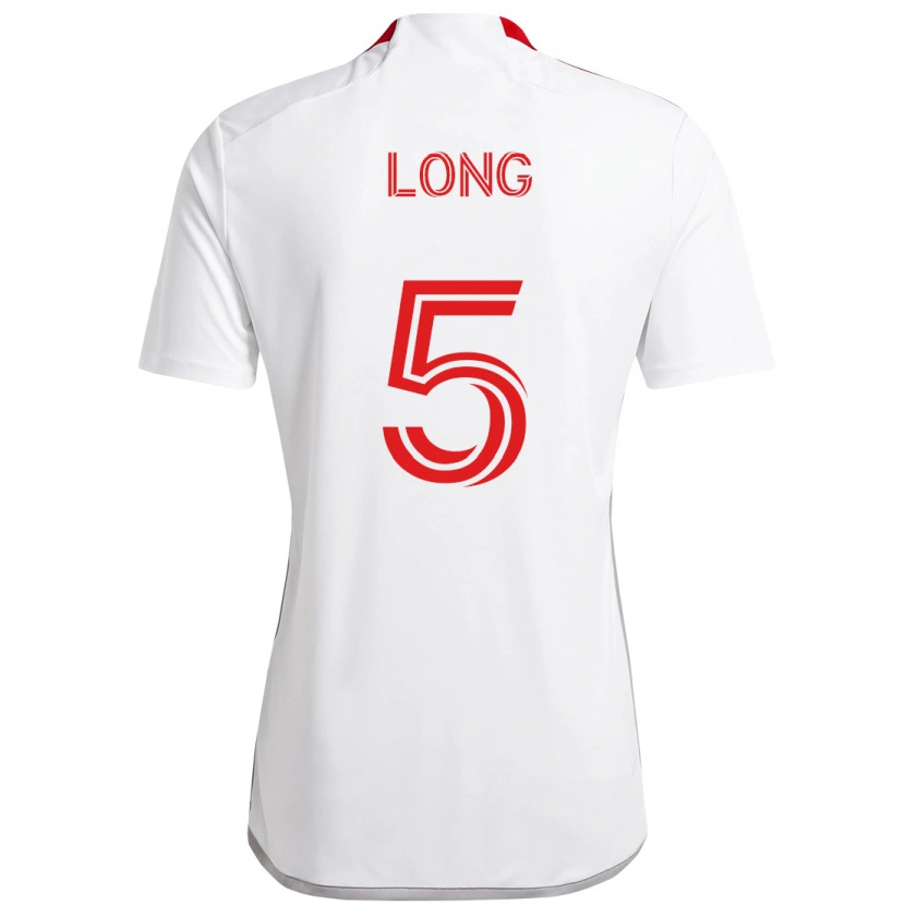 Danxen Kinder Kevin Long #5 Rot Weiß Auswärtstrikot Trikot 2025/26 T-Shirt Schweiz