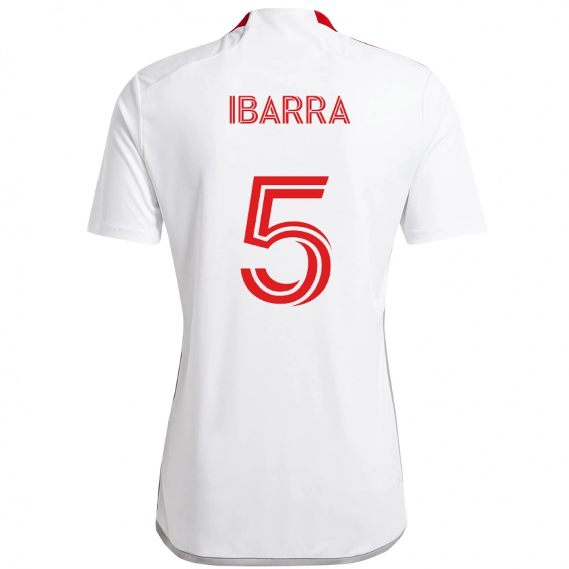 Danxen Kinder Franco Ibarra #5 Rot Weiß Auswärtstrikot Trikot 2025/26 T-Shirt Schweiz