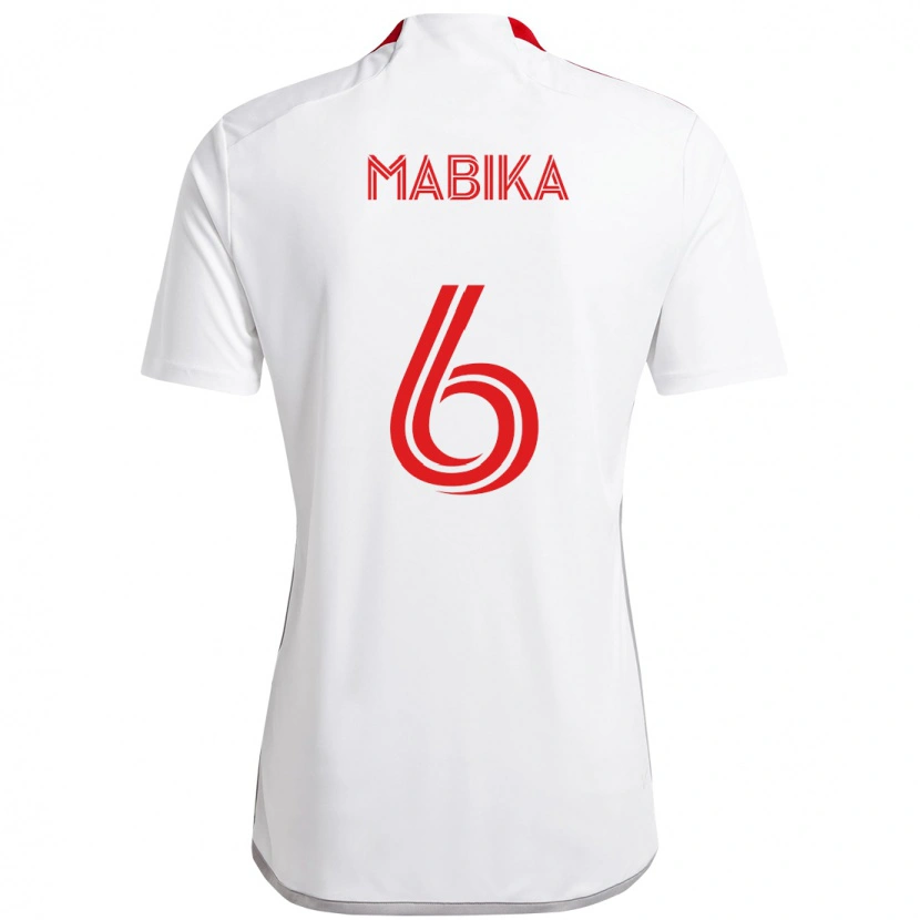 Danxen Kinder Aimé Mabika #6 Rot Weiß Auswärtstrikot Trikot 2025/26 T-Shirt Schweiz