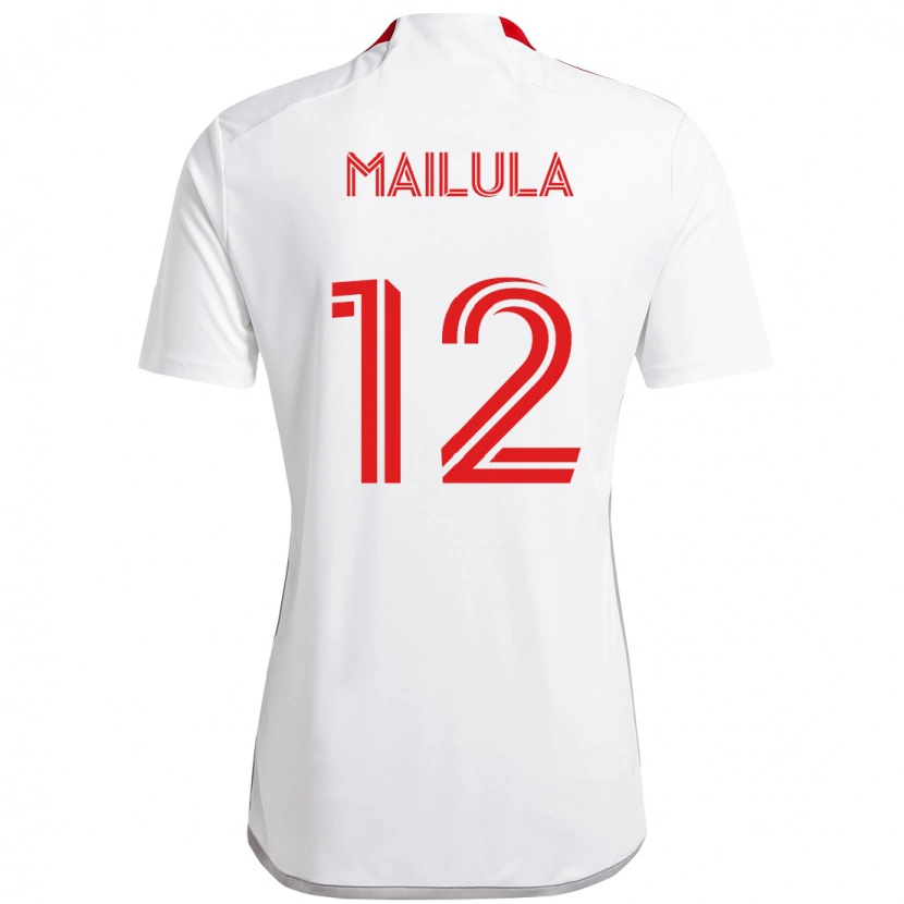 Danxen Kinder Cassius Mailula #12 Rot Weiß Auswärtstrikot Trikot 2025/26 T-Shirt Schweiz