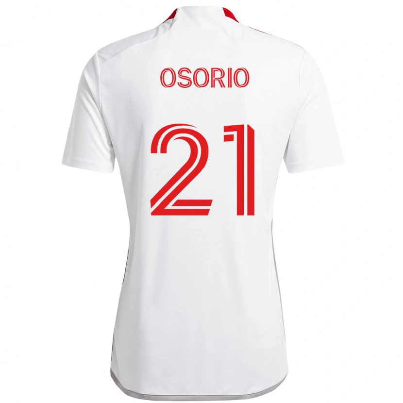 Danxen Kinder Jonathan Osorio #21 Rot Weiß Auswärtstrikot Trikot 2025/26 T-Shirt Schweiz