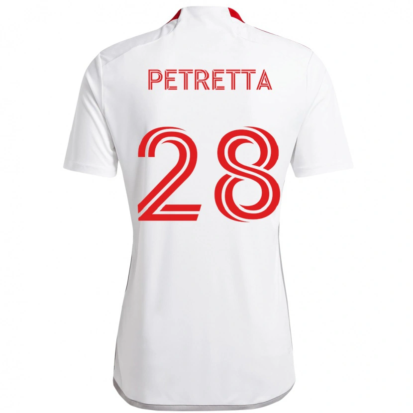 Danxen Kinder Raoul Petretta #28 Rot Weiß Auswärtstrikot Trikot 2025/26 T-Shirt Schweiz