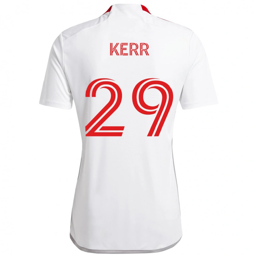 Danxen Kinder Deandre Kerr #29 Rot Weiß Auswärtstrikot Trikot 2025/26 T-Shirt Schweiz