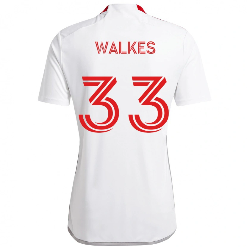 Danxen Kinder Reshaun Walkes #33 Rot Weiß Auswärtstrikot Trikot 2025/26 T-Shirt Schweiz