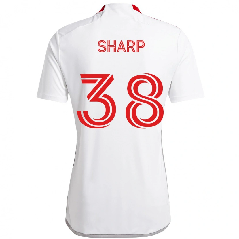 Danxen Kinder Charlie Sharp #38 Rot Weiß Auswärtstrikot Trikot 2025/26 T-Shirt Schweiz