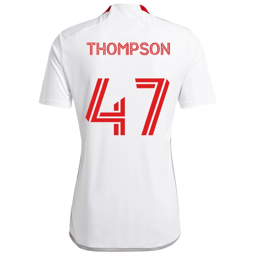 Danxen Kinder Kosi Thompson #47 Rot Weiß Auswärtstrikot Trikot 2025/26 T-Shirt Schweiz