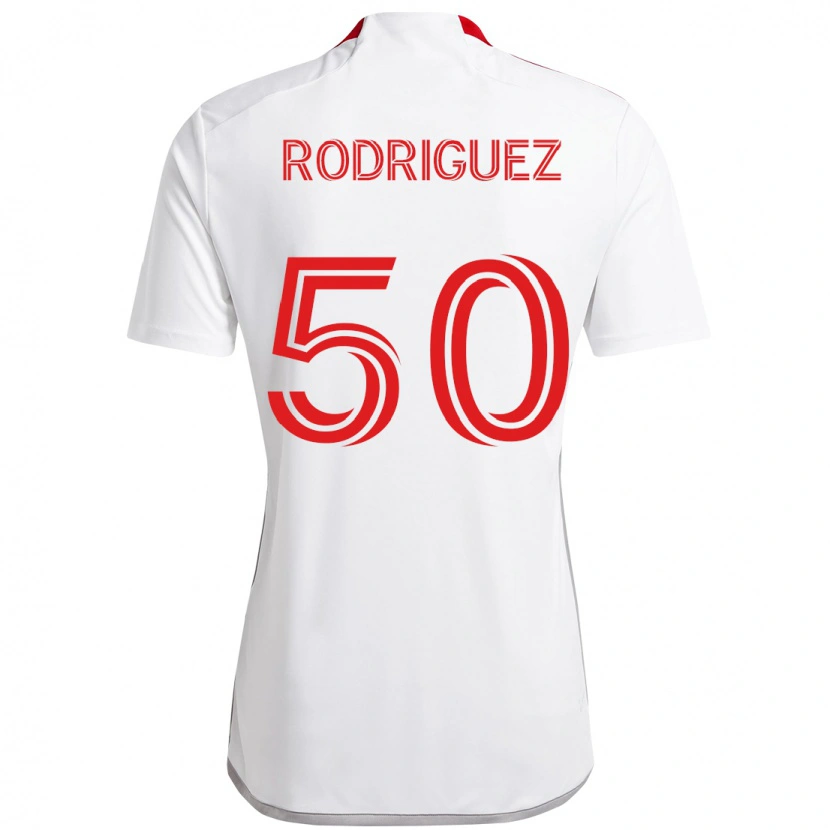 Danxen Kinder Abraham Rodriguez #50 Rot Weiß Auswärtstrikot Trikot 2025/26 T-Shirt Schweiz