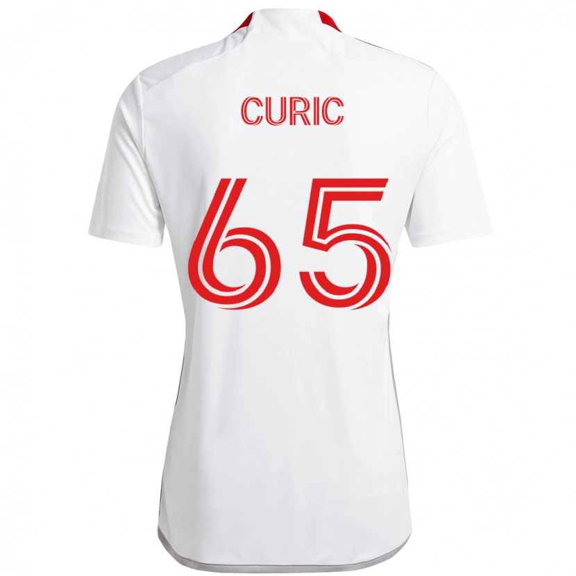 Danxen Kinder Antony Curic #65 Rot Weiß Auswärtstrikot Trikot 2025/26 T-Shirt Schweiz
