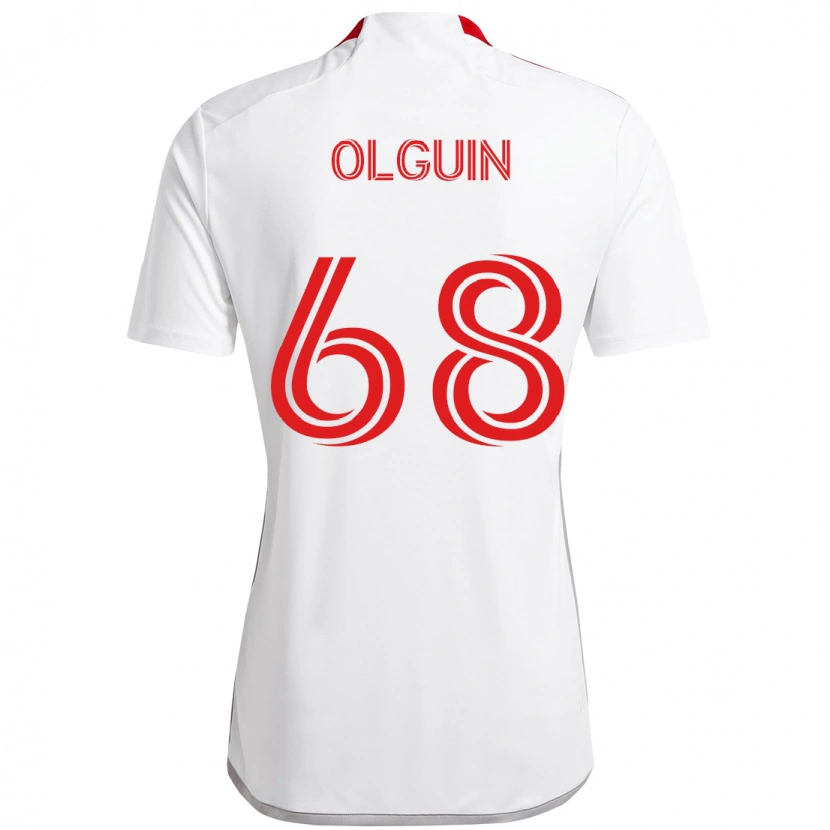 Danxen Kinder Lucas Olguin #68 Rot Weiß Auswärtstrikot Trikot 2025/26 T-Shirt Schweiz
