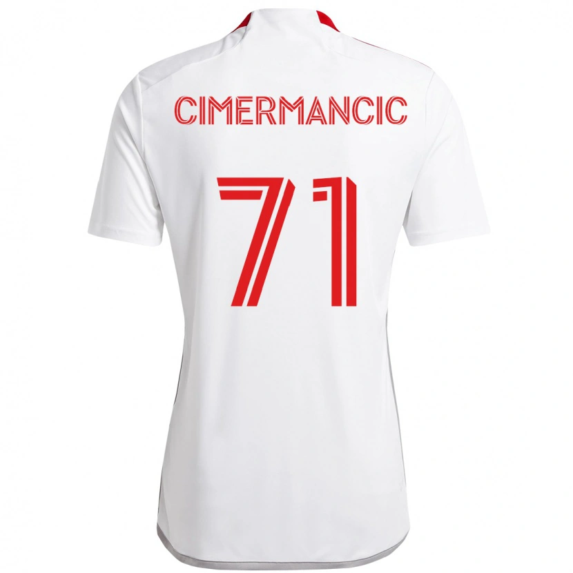 Danxen Kinder Markus Cimermancic #71 Rot Weiß Auswärtstrikot Trikot 2025/26 T-Shirt Schweiz