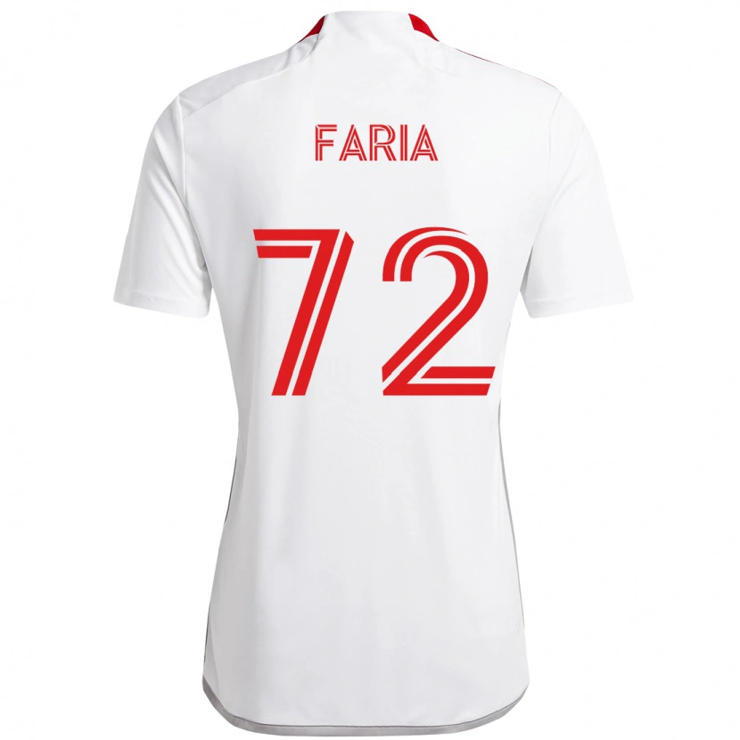 Danxen Kinder Jordan Faria #72 Rot Weiß Auswärtstrikot Trikot 2025/26 T-Shirt Schweiz