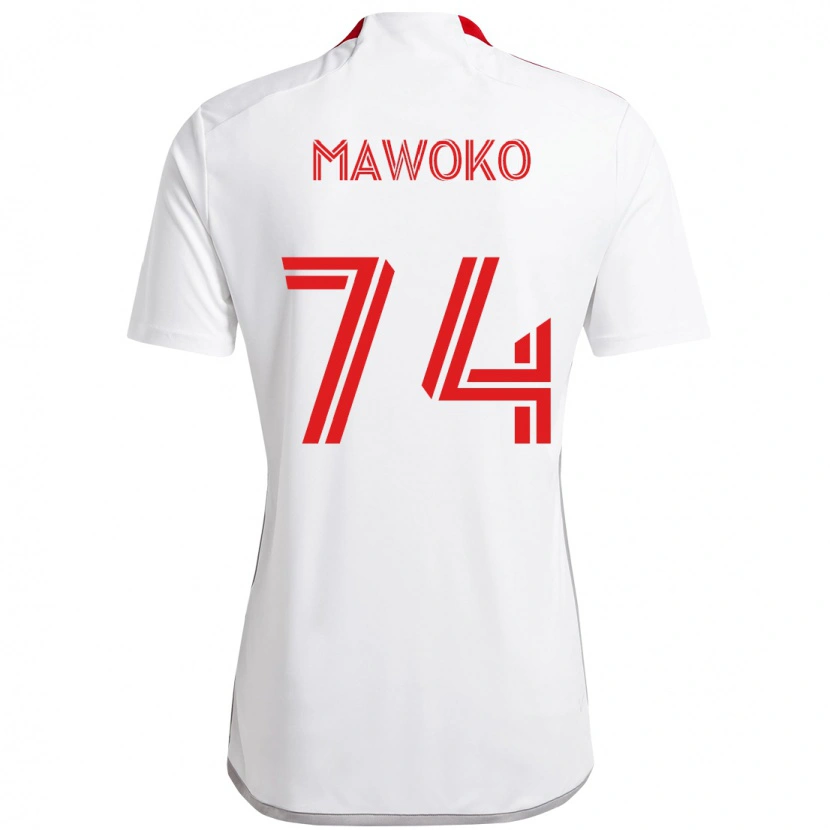 Danxen Kinder Kundai Mawoko #74 Rot Weiß Auswärtstrikot Trikot 2025/26 T-Shirt Schweiz
