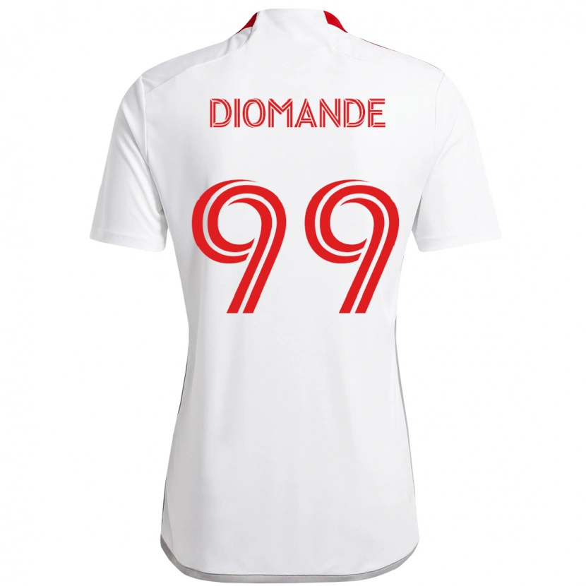 Danxen Kinder Adama Diomande #99 Rot Weiß Auswärtstrikot Trikot 2025/26 T-Shirt Schweiz