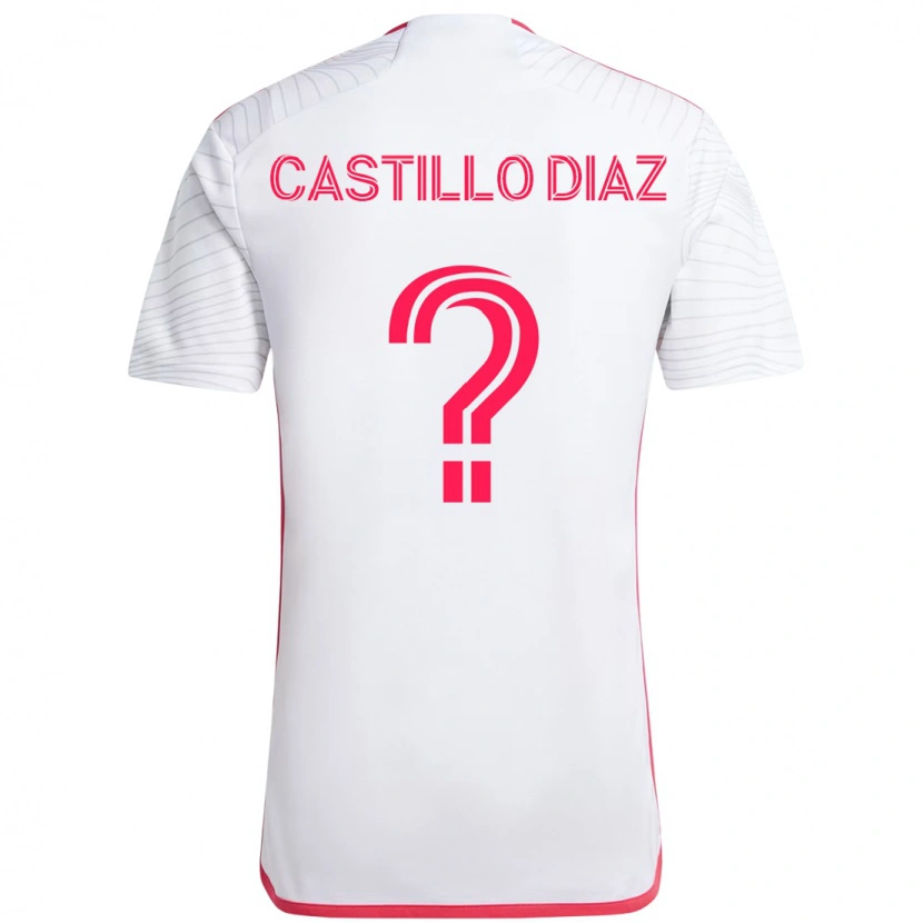 Danxen Kinder Jesus Castillo Diaz #0 Magenta Weiß Auswärtstrikot Trikot 2025/26 T-Shirt Schweiz