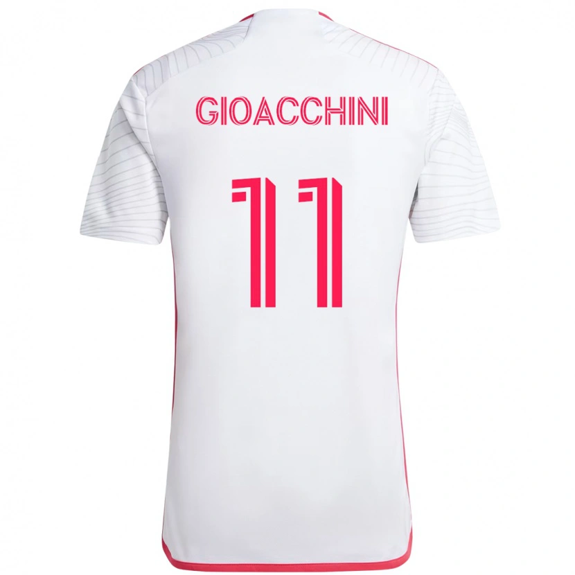 Danxen Kinder Nicholas Gioacchini #11 Magenta Weiß Auswärtstrikot Trikot 2025/26 T-Shirt Schweiz
