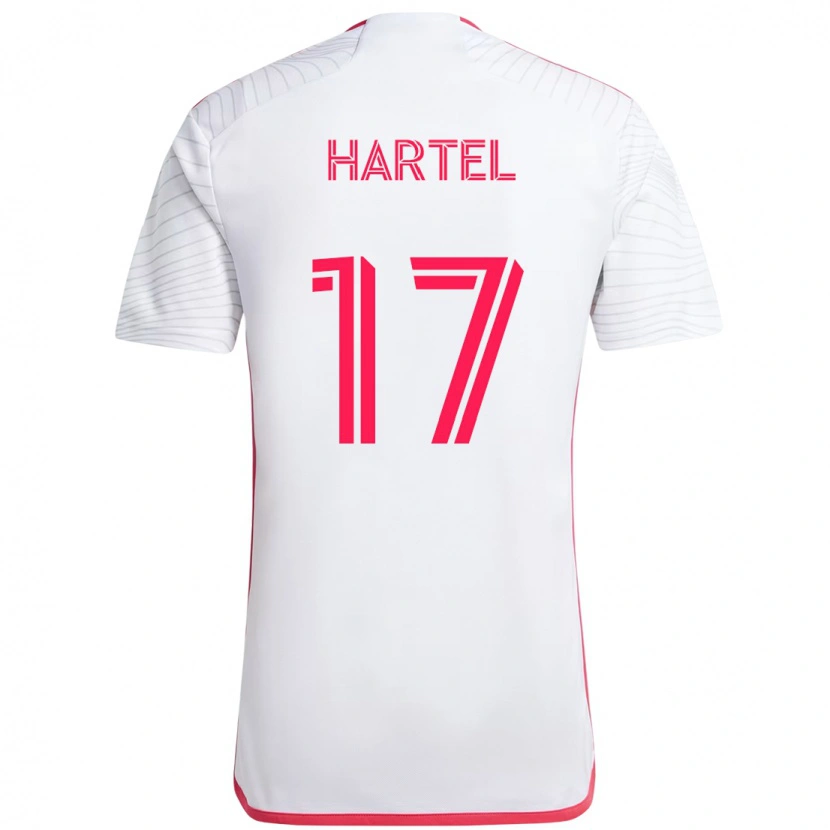 Danxen Kinder Marcel Hartel #17 Magenta Weiß Auswärtstrikot Trikot 2025/26 T-Shirt Schweiz