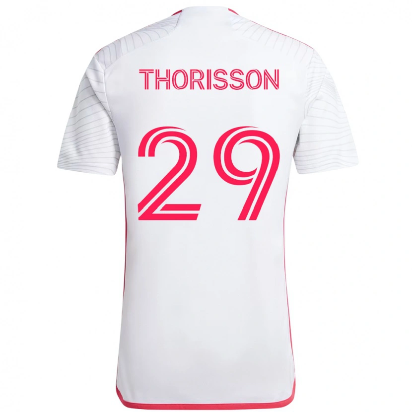 Danxen Kinder Nökkvi Thórisson #29 Magenta Weiß Auswärtstrikot Trikot 2025/26 T-Shirt Schweiz