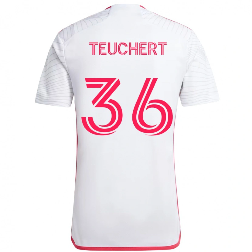 Danxen Kinder Cedric Teuchert #36 Magenta Weiß Auswärtstrikot Trikot 2025/26 T-Shirt Schweiz