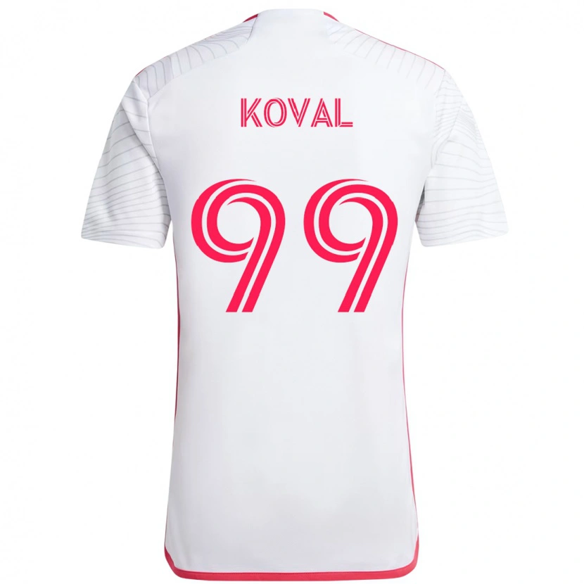 Danxen Kinder Stanislav Koval #99 Magenta Weiß Auswärtstrikot Trikot 2025/26 T-Shirt Schweiz
