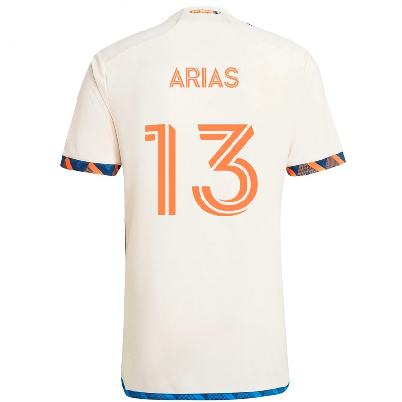 Danxen Kinder Santiago Arias #13 Dunkelblau Orange Auswärtstrikot Trikot 2025/26 T-Shirt Schweiz