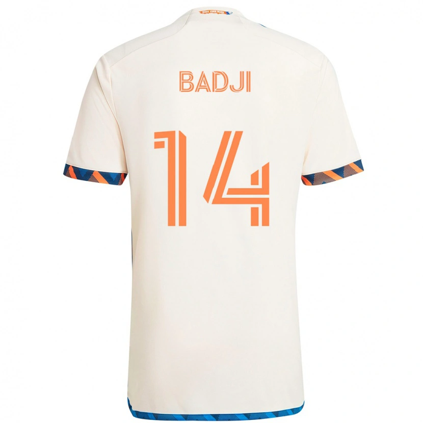 Danxen Kinder Dominique Badji #14 Weiß Blau Orange Auswärtstrikot Trikot 2025/26 T-Shirt Schweiz