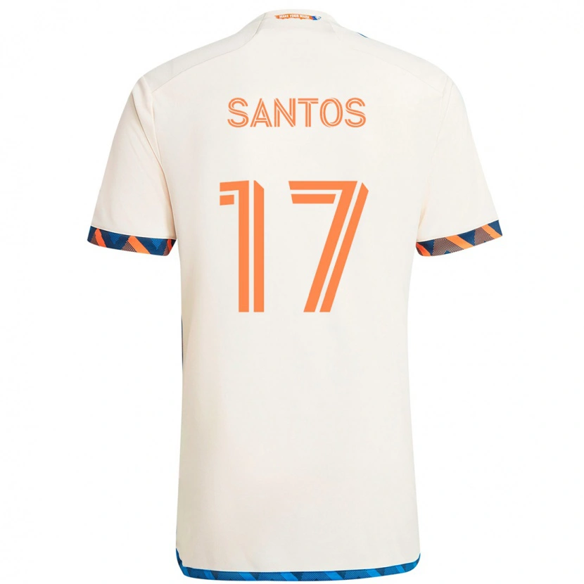 Danxen Kinder Sergio Santos #17 Dunkelblau Orange Auswärtstrikot Trikot 2025/26 T-Shirt Schweiz