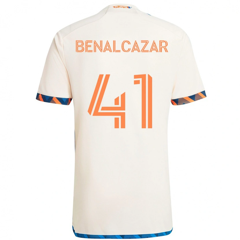 Danxen Kinder Nico Benalcázar #41 Weiß Blau Orange Auswärtstrikot Trikot 2025/26 T-Shirt Schweiz