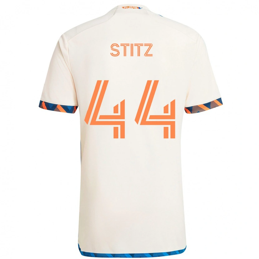 Danxen Kinder Ben Stitz #44 Dunkelblau Orange Auswärtstrikot Trikot 2025/26 T-Shirt Schweiz